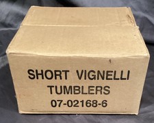 3+1 BICCHIERI NUOVI CON SCATOLA VIGNELLI CIGA CORTI ARROTONDATI A COSTINE 3 3/8”T MMA