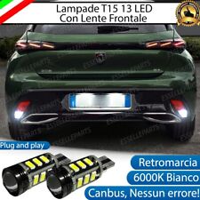 LAMPADE RETROMARCIA 13 LED T15 W16W CANBUS PER PEUGEOT 308 MK3 6000K NO ERROR