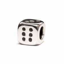 AUTHENTIC TROLLBEADS ORIGINAL SILVER  DICE TAGBE-10056 DADI