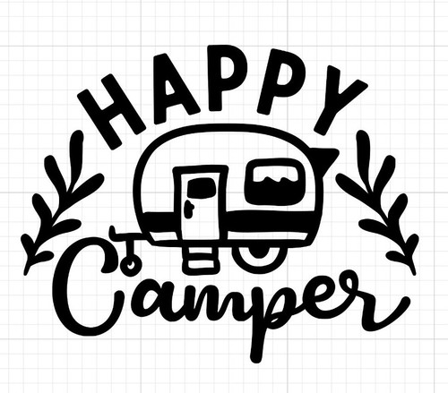 Adesivi vinile happy camper - vinile,