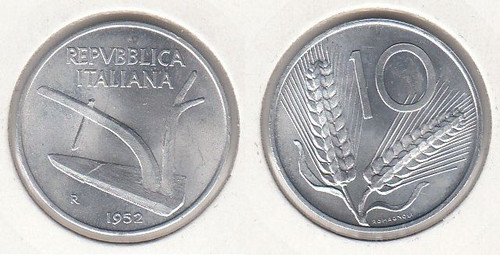 Lire 1952 fdc spighe - lire,