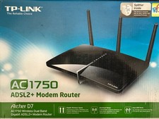 TP-Link Archer D7 Modem Router Wireless, Dual Band AC1750, ADSL2+, 4 Porte Gigab