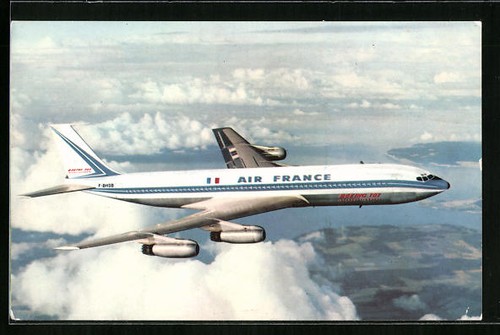 Cartolina aereo boeing 707 - aereo,