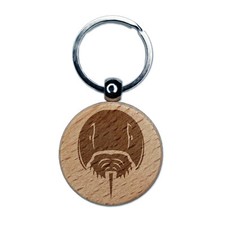 Horseshoe Crab Engraved Wood