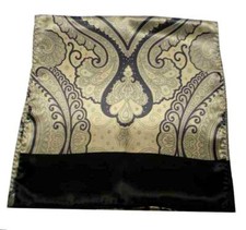 Sciarpa uomo seta stampata blu beige silk man scarf made in italy balza nera