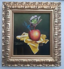 PRESENZE, quadro ad olio su tela con cornice