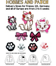 patch minou toppa termoadesiva aristogatti cat The Aristocats marie iron on pink