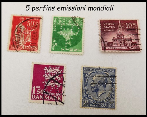 Francobolli perfins perfin - francobolli,