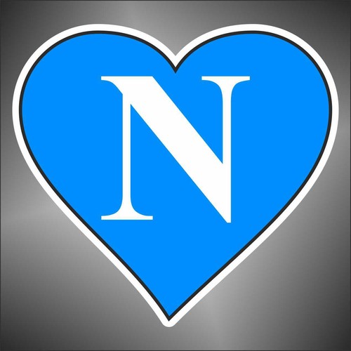 Adesivo cuore calcio napoli - adesivo,