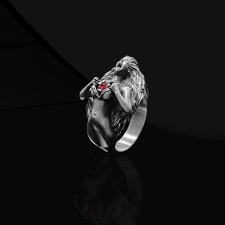 Anello Artistico Granato Gemma