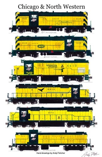 Poster ferroviario chicago - chicago, &