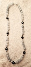 Collana donna bianca nera - collana,