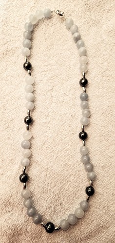 Collana donna bianca nera - collana, e