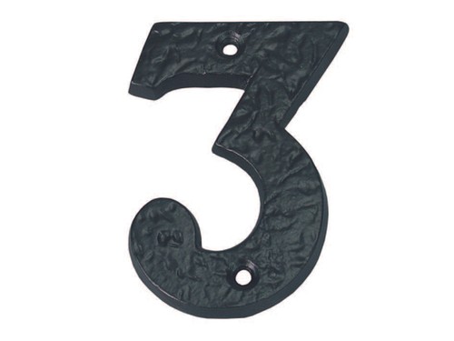 Numero civico in ferro - "3",