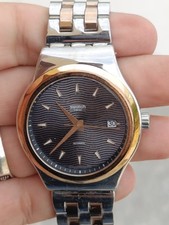 Orologio Uomo Swatch Acciaio Inox Automatico 42mm Cassa Impermeabile 30M Data Display