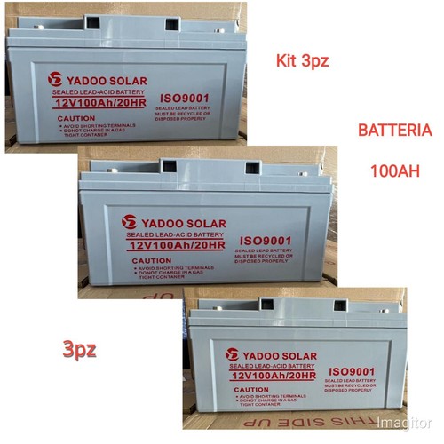 Kit batteria 100ah 12v - 12v, agm