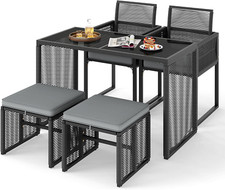 Set Di 2 Sedie Con Sgabello