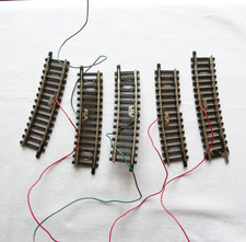 RIVAROSSI LOTTO DI 5 BINARI  CM 10 MOD. 4546 CON SEGNALATORE ELETTRICO SCALA HO