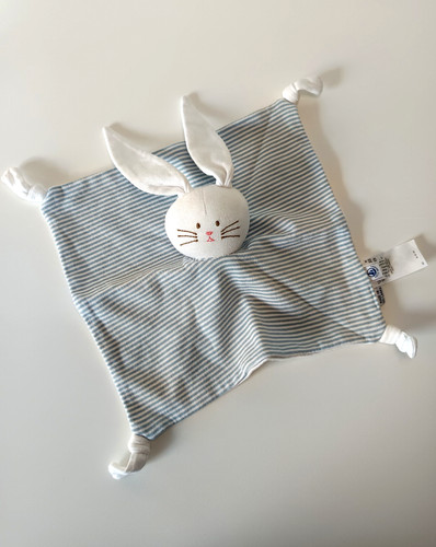 Doudou carré lapin - lapin, blanc
