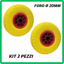ruote per carrelli piene ruota carrello portapacchi portatutto Ø foro 20mm 2pz
