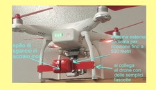Sistema sgancio per la pesca dedicato al drone DJI PHANTOM 2 - 3 - 4 by EscaFly