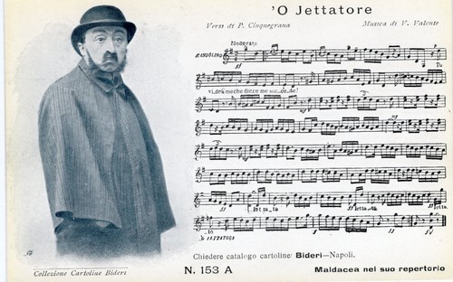 Antica cartolina musica - cartolina:,