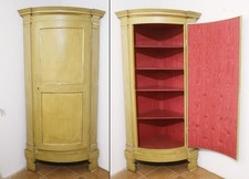 grande angoliera bombata impero XIX secolo laccata rivestita vetrina cantonale