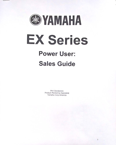 Yamaha power user manuale - yamaha, user: