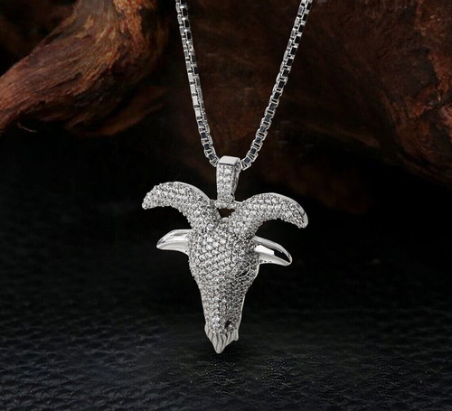 Goat pendant necklace 925 - goat,