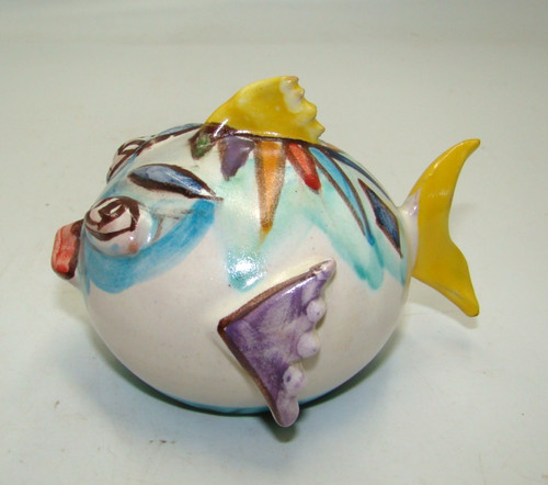 Statuina pesce ceramica