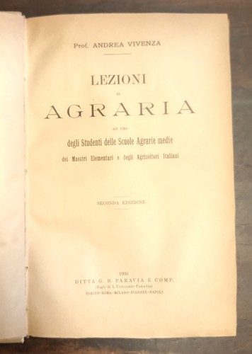 Lezioni agraria ad uso - lezioni, agraria.