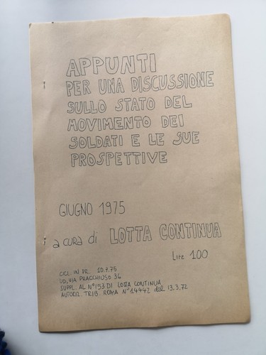 Appunti per una discussione