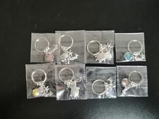 8 portachiavi amuleti ciondoli strass sirena conchiglia tartaruga stella marina