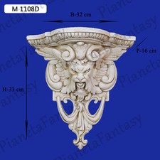 MENSOLA REGGIMENSOLA CAPITELLO IN GESSO CERAMICO BIANCO X INTERNO STUCCHI M1108D