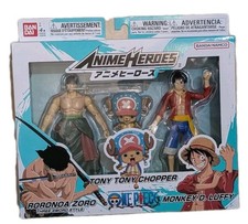 One Piece Roronoa Zoro, Chopper, Monkey Luffy    Set Action Figure -Anime Heroes