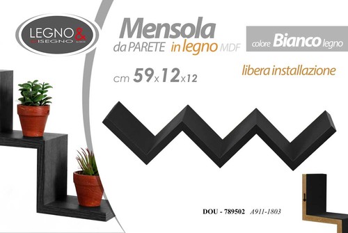 Mensola zig zag scala - mensola,