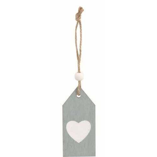 Targhetta legno azzurra - legno, con
