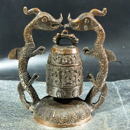 Antica campana doppio drago - , in