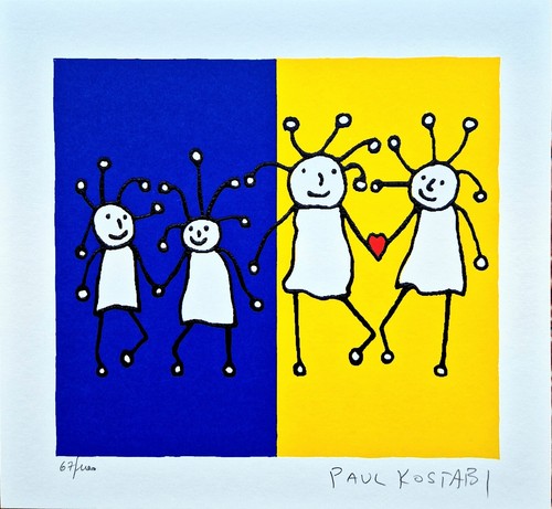 Paul kostabi serigrafia - -,