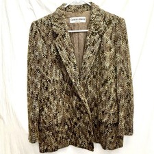 Giacca Blazer Doppiopetto VINTAGE GIORGIO ARMANI Boucle Lana Marrone M