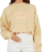 Felpa girocollo gialla Billabong 'good Onya Mate' Hey G'day taglia S