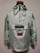 Giubbotto Napapijri Uomo Taglia S Verde Giubbino Casacca Leggero Uomo Man Logo 