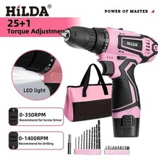 HILDA 12V Trapano Elettrico Senza Fili Brushless Set Avvitatore per Casa Fai da Te Riparazione