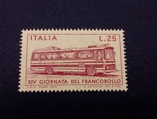 10 Dic 1972 Italia 14ª Giornata Francobollo Autocorriera Bus Postale L 25 n 1192