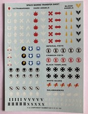 Transfer Sheet Space Marine Warhammer 40000 40k Games Workshop Trasferibili