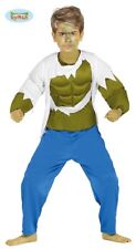 COSTUME HULK CARNEVALE BAMBINO VESTITO GUIRCA SUPEREROE VERDE MUSCOLOSO FORZUTO