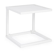 Tavolino Hilde Bianco LD30 40x40 cm esterno set arredo in alluminio YES