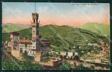 Genova Città Castello Mackenzie RIFILATA cartolina WX3725