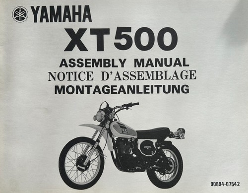 Yamaha xt500 manuale - yamaha,
