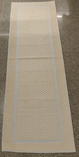 Tappeto celeste ecrù - ecrÙ, lungo